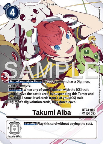 Takumi Aiba (SP) (BT23-089 SR) [Hackers' Slumber]