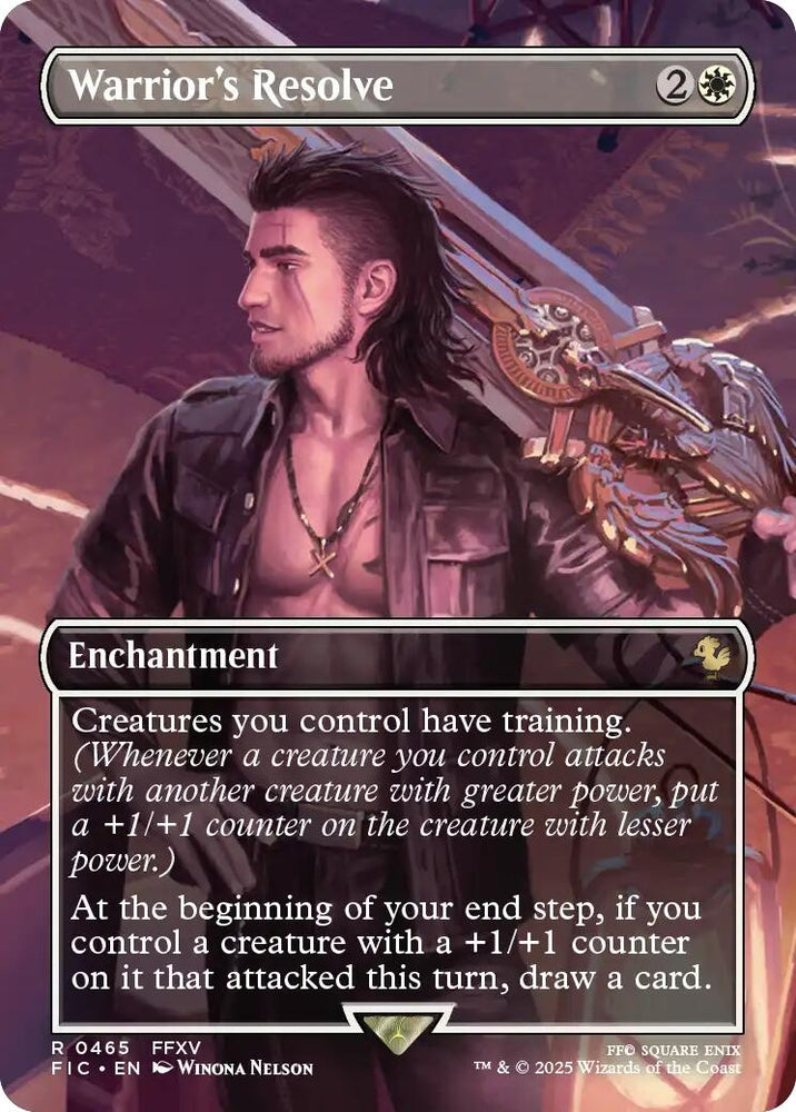 Image for Warrior's Resolve (Borderless) (465) [Commander: FINAL FANTASY] - Magic: The Gathering