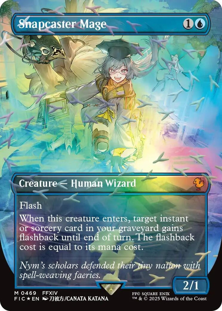 Image for Snapcaster Mage (Borderless) (Chocobo Track Foil) (469) [Commander: FINAL FANTASY] - Magic: The Gathering