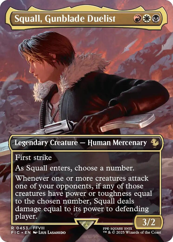 Image for Squall, Gunblade Duelist (Borderless) (453) [Commander: FINAL FANTASY] - Magic: The Gathering