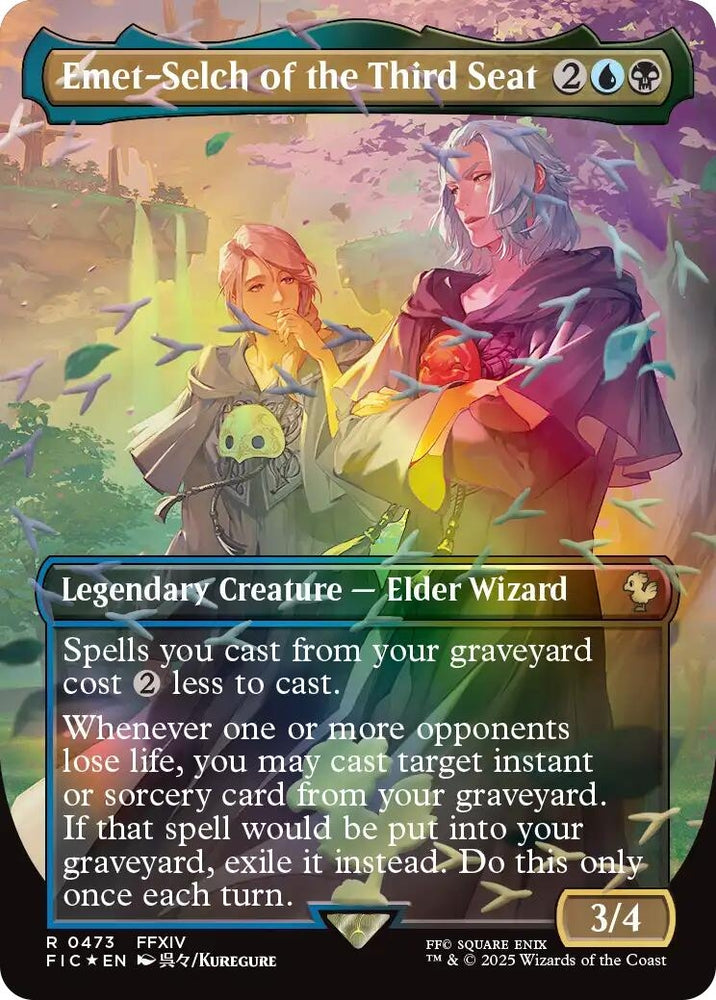 Image for Emet-Selch of the Third Seat (Borderless) (Chocobo Track Foil) (473) [Commander: FINAL FANTASY] - Magic: The Gathering