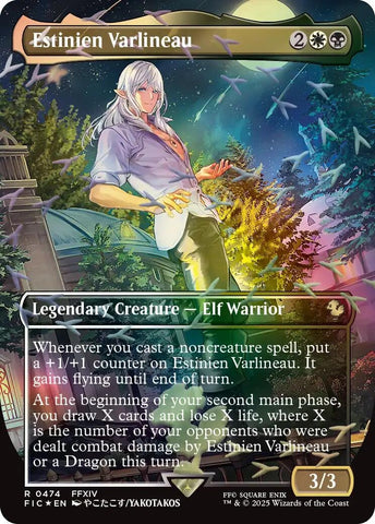 Image for Estinien Varlineau (Borderless) (Chocobo Track Foil) (474) [Commander: FINAL FANTASY] - Magic: The Gathering