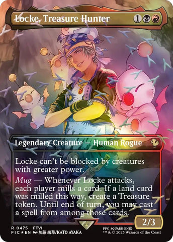 Image for Locke, Treasure Hunter (Borderless) (Chocobo Track Foil) (475) [Commander: FINAL FANTASY] - Magic: The Gathering