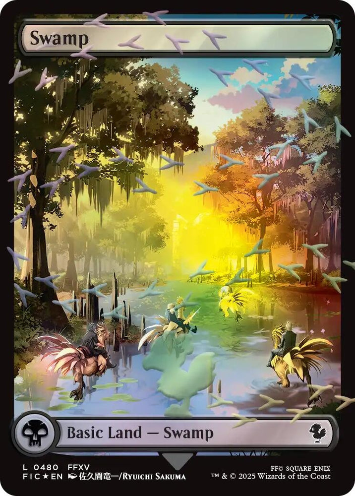 Image for Swamp (Chocobo Track Foil) (480) [Commander: FINAL FANTASY] - Magic: The Gathering