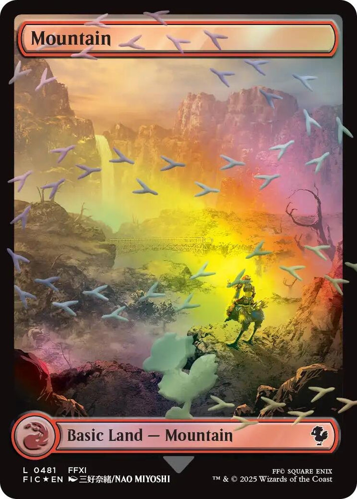 Image for Mountain (Chocobo Track Foil) (481) [Commander: FINAL FANTASY] - Magic: The Gathering