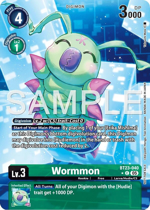 Image for Wormmon (Hacker's Slumber Box Promotion Pack) (BT23-040 C) [Hackers' Slumber] - Digimon Card Game