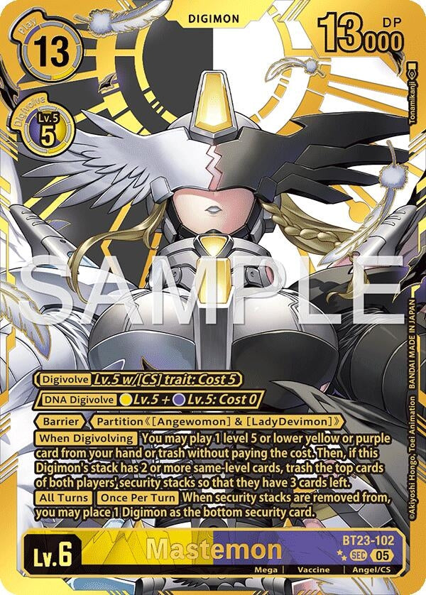 Mastemon (Rare Pull) (BT23-102 SEC) [Hackers' Slumber]