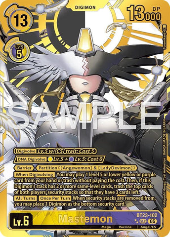 Mastemon (Rare Pull) (BT23-102 SEC) [Hackers' Slumber]
