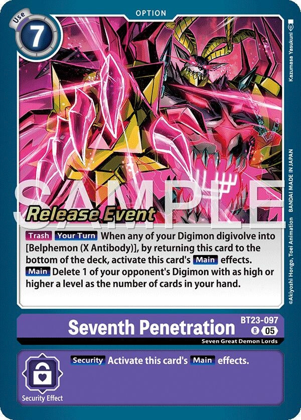 Image for Seventh Penetration (BT23-097 R) [Hackers' Slumber Release Event Cards] - Digimon Card Game