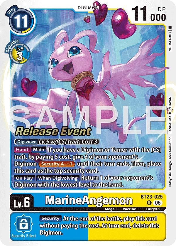 Image for Marine Angemon (BT23-025 U) [Hackers' Slumber Release Event Cards] - Digimon Card Game