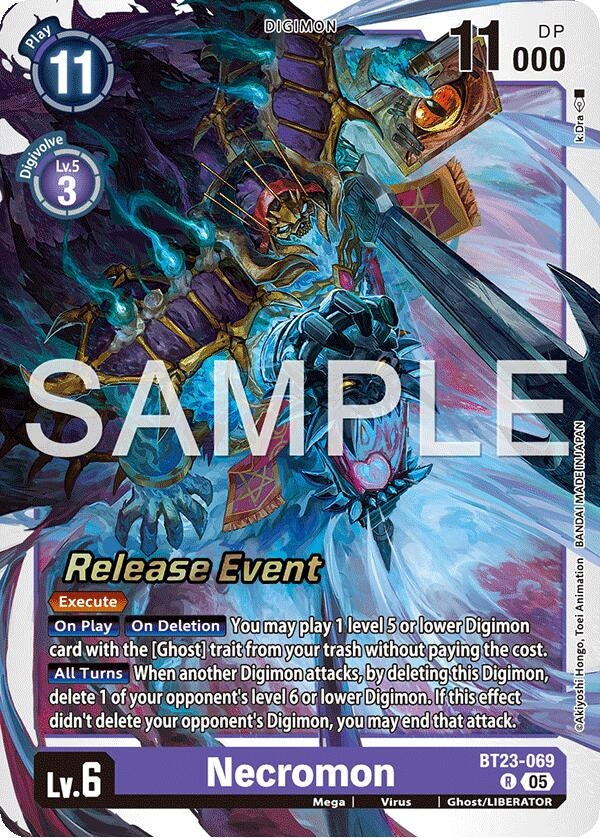 Image for Necromon (BT23-069 R) [Hackers' Slumber Release Event Cards] - Digimon Card Game