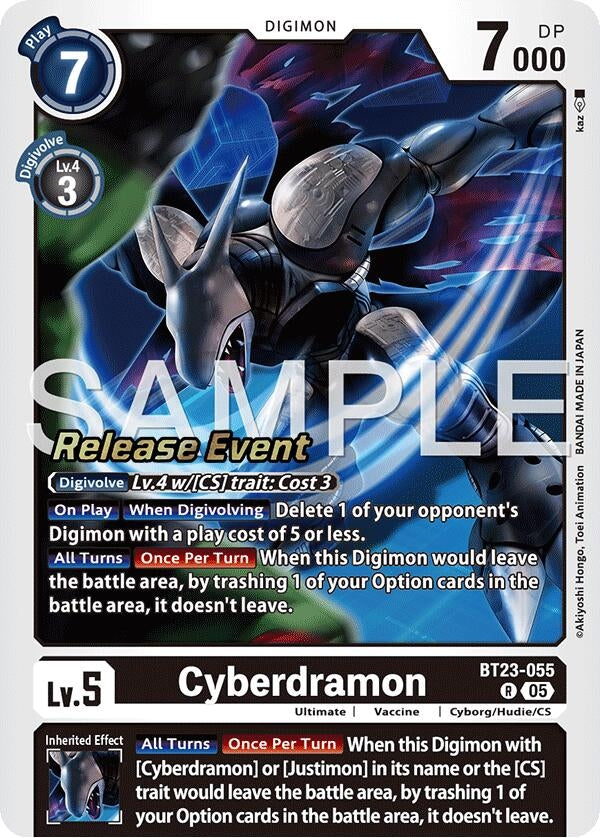 Image for Cyberdramon (BT23-055 R) [Hackers' Slumber Release Event Cards] - Digimon Card Game