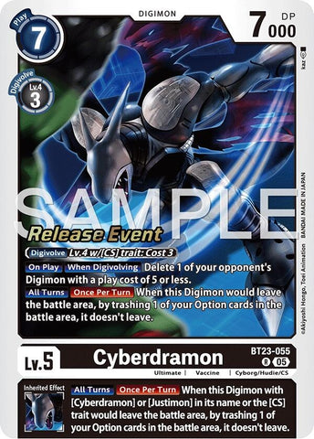 Image for Cyberdramon (BT23-055 R) [Hackers' Slumber Release Event Cards] - Digimon Card Game