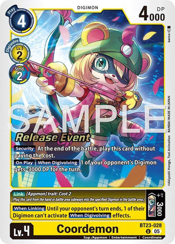 Image for Coordemon (BT23-028 U) [Hackers' Slumber Release Event Cards] - Digimon Card Game