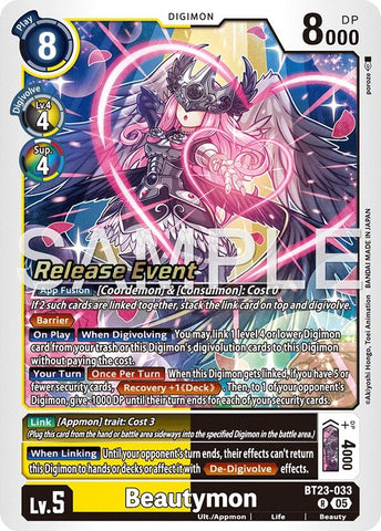 Image for Beautymon (BT23-033 R) [Hackers' Slumber Release Event Cards] - Digimon Card Game
