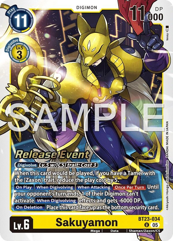 Image for Sakuyamon (BT23-034 U) [Hackers' Slumber Release Event Cards] - Digimon Card Game