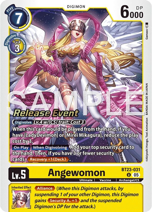 Image for Angewomon (BT23-031 U) [Hackers' Slumber Release Event Cards] - Digimon Card Game