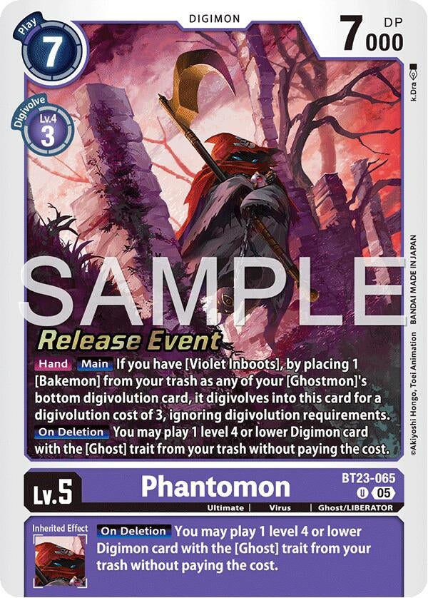 Image for Phantomon (BT23-065 U) [Hackers' Slumber Release Event Cards] - Digimon Card Game