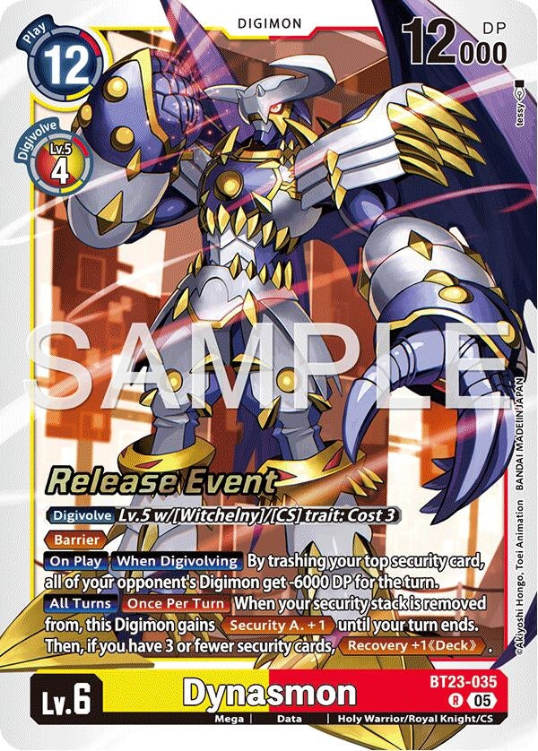 Image for Dynasmon (BT23-035 R) [Hackers' Slumber Release Event Cards] - Digimon Card Game