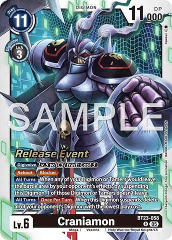 Image for Craniamon (BT23-058 R) [Hackers' Slumber Release Event Cards] - Digimon Card Game