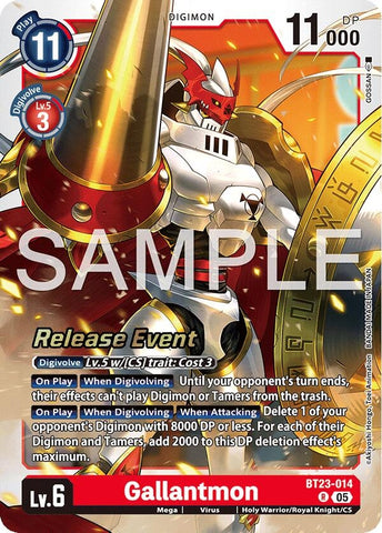 Image for Gallantmon (BT23-014 R) [Hackers' Slumber Release Event Cards] - Digimon Card Game