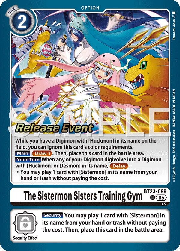 Image for The Sistermon Sisters Training Gym (BT23-099 U) [Hackers' Slumber Release Event Cards] - Digimon Card Game