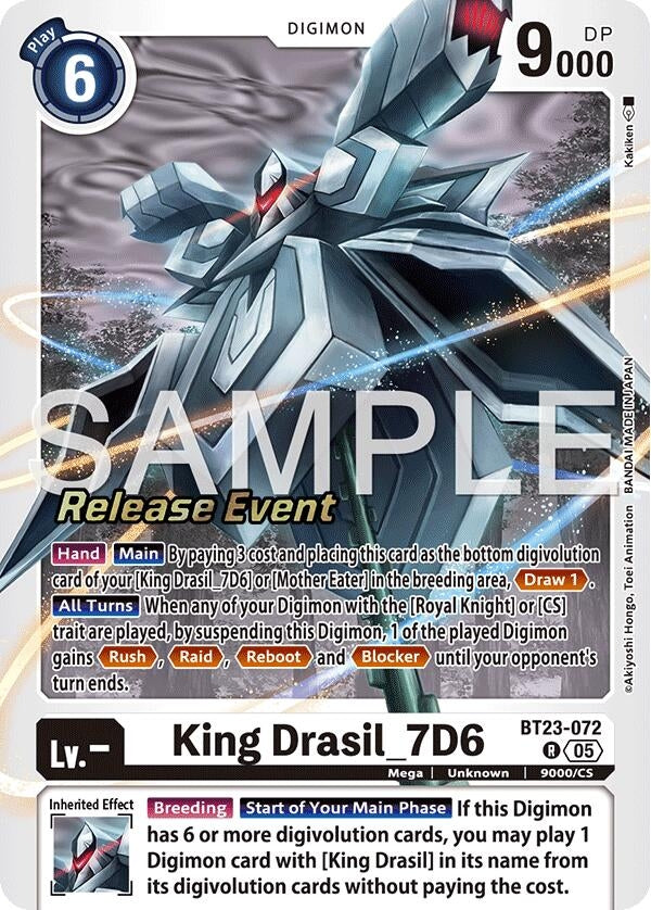 Image for King Drasil_7D6 (BT23-072 R) [Hackers' Slumber Release Event Cards] - Digimon Card Game