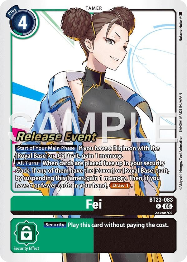 Image for Fei (BT23-083 R) [Hackers' Slumber Release Event Cards] - Digimon Card Game