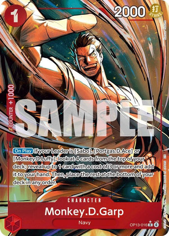 Monkey.D.Garp (Alternate Art) (OP13-016) [Carrying On His Will]