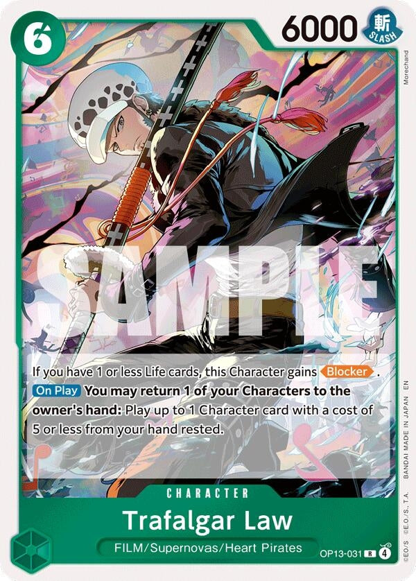 Image for Trafalgar Law (OP13-031) [Carrying On His Will] - One Piece Card Game