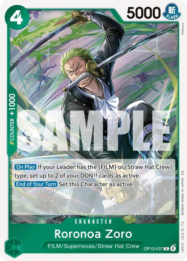 Image for Roronoa Zoro (OP13-037) [Carrying On His Will] - One Piece Card Game