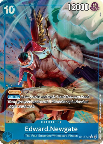 Image for Edward.Newgate (Alternate Art) (OP13-042) [Carrying On His Will] - One Piece Card Game