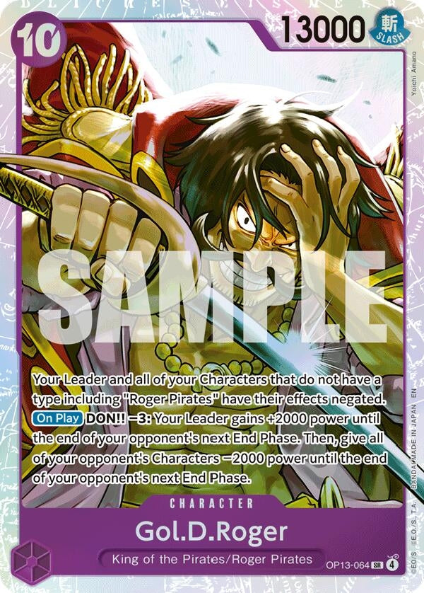 Image for Gol.D.Roger (064) (OP13-064) [Carrying On His Will] - One Piece Card Game