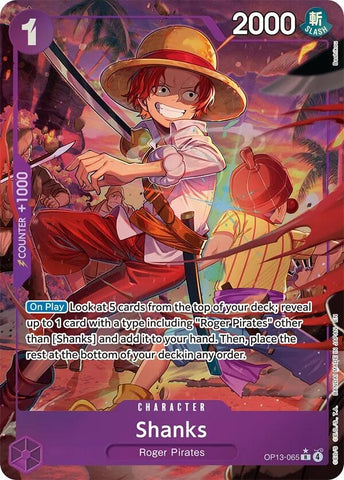 Image for Shanks (065) (Alternate Art) (OP13-065) [Carrying On His Will] - One Piece Card Game