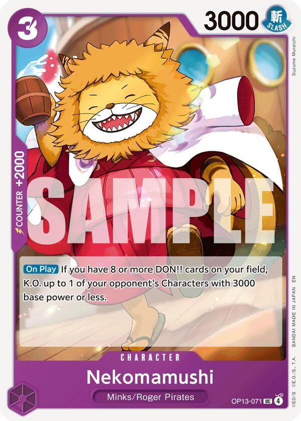 Image for Nekomamushi (OP13-071) [Carrying On His Will] - One Piece Card Game