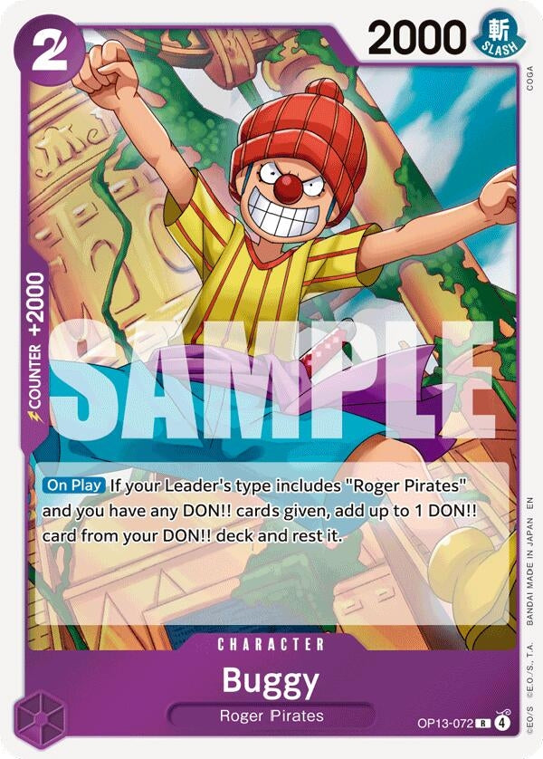 Image for Buggy (OP13-072) [Carrying On His Will] - One Piece Card Game