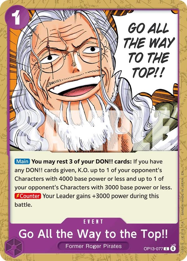 Image for Go All the Way to the Top!! (OP13-077) [Carrying On His Will] - One Piece Card Game