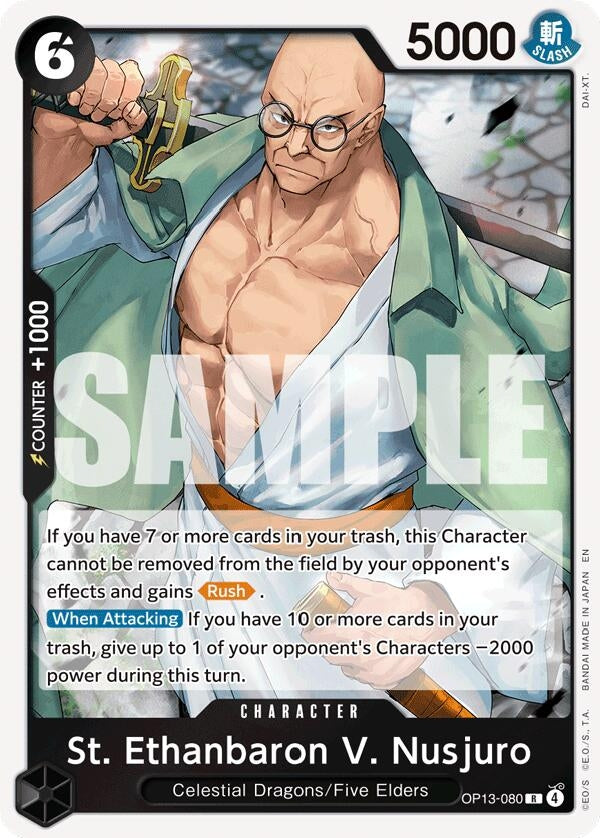 Image for St. Ethanbaron V. Nusjuro (OP13-080) [Carrying On His Will] - One Piece Card Game