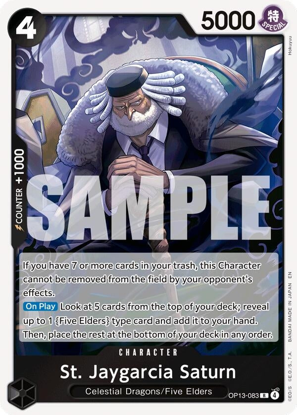 Image for St. Jaygarcia Saturn (OP13-083) [Carrying On His Will] - One Piece Card Game