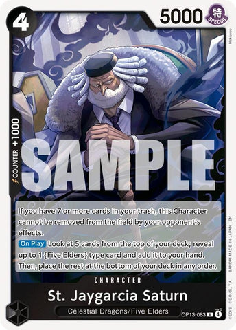 Image for St. Jaygarcia Saturn (OP13-083) [Carrying On His Will] - One Piece Card Game