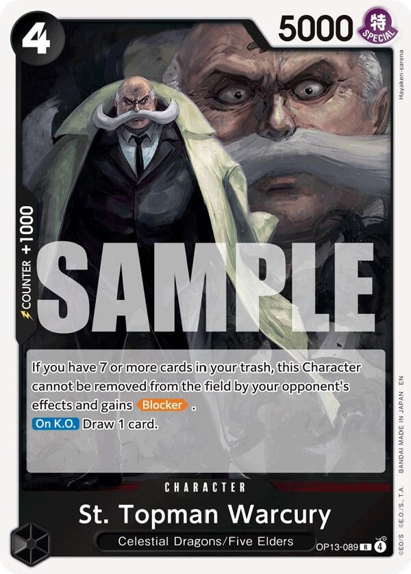 Image for St. Topman Warcury (OP13-089) [Carrying On His Will] - One Piece Card Game