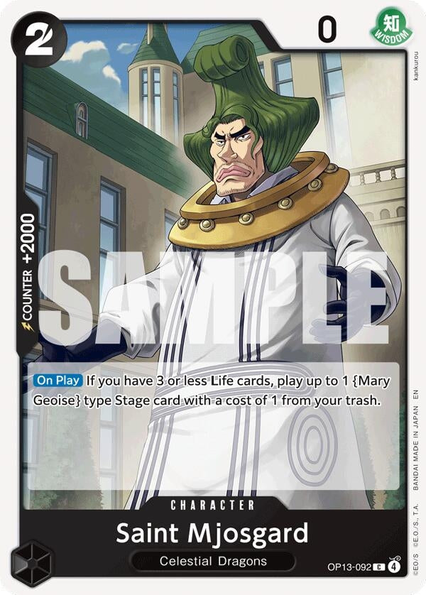 Image for Saint Mjosgard (OP13-092) [Carrying On His Will] - One Piece Card Game
