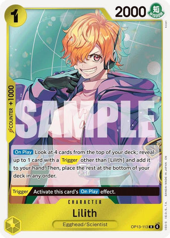 Image for Lilith (OP13-113) [Carrying On His Will] - One Piece Card Game