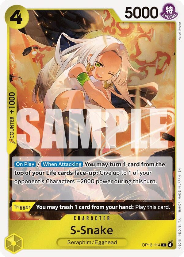 Image for S-Snake (OP13-114) [Carrying On His Will] - One Piece Card Game