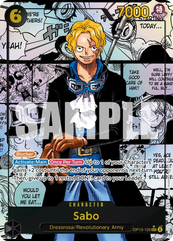 Image for Sabo (120) (Super Alternate Art) (OP13-120) [Carrying On His Will] - One Piece Card Game