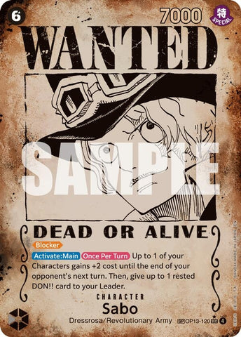 Sabo (120) (Wanted Poster) (OP13-120) [Carrying On His Will]