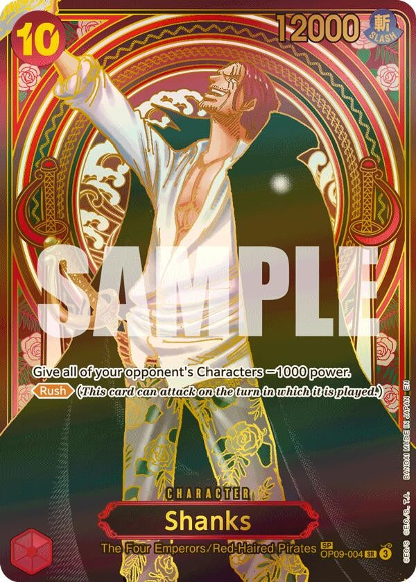 Image for Shanks - OP09-004 (SP) (Gold) (OP09-004) [Carrying On His Will] - One Piece Card Game