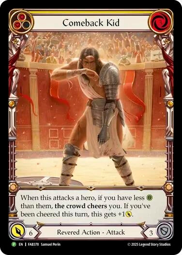 Image for Comeback Kid (Yellow) - FAB378 (FAB378) [Flesh and Blood: Promo Cards] - Flesh and Blood TCG