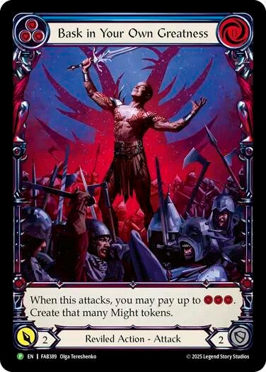 Image for Bask in Your Own Greatness (Blue) - FAB389 (FAB389) [Flesh and Blood: Promo Cards] - Flesh and Blood TCG