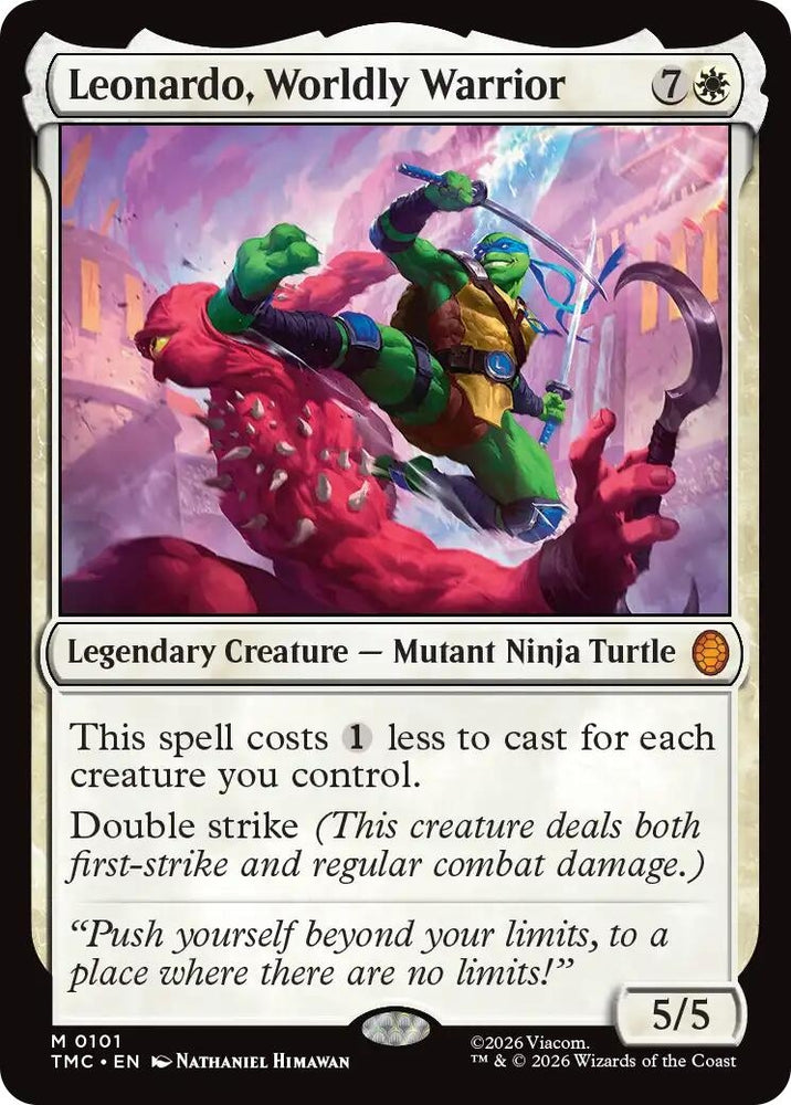 Image for Leonardo, Worldly Warrior (101) [Commander: Teenage Mutant Ninja Turtles] - Magic: The Gathering
